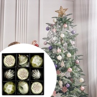 [xdnblun] Set of 9 Christmas Ball Ornaments for Tree Decoration And Festive Events
