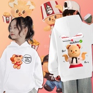 เด็กใหม่ Hoodie KFC & Butterbear ธีม Hoodie☀ เด็กชายและเด็กหญิงสามารถสวมใส่ได้ Cotton Comfort สีดำ /