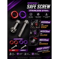 SAFE SCREW STAINLESS STEEL M10X60MM/M10X30MM/M8X35MM FOR CALIPER/ABSORBER SCREW