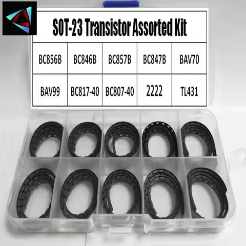 SOT-23 10 values SMD BC856 BC846 BC857 BC847 BAV70 BAV99 BC817 BC807 2222 TL431 Transistor and Diode