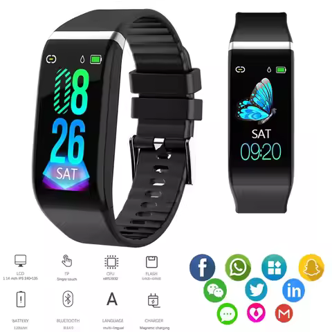 Sports Activity Fitness Tracker Bluetooth-Compatible Smart Watch Heart Rate Sleep Monitor Wristband 