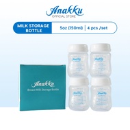Anakku 4pcs Maternity Wide Neck Milk Storage Bottle 5oz Set 4 Botol Penyimpanan Susu (150ml) 164-116