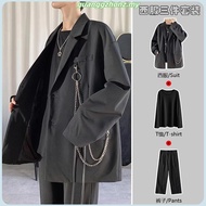 suit 三件套休闲西装外套男宽松韩版潮流dk制服学院风痞帅小西服男 liyuxia888.my2.18