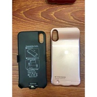 適用iPhoneXR卡扣半包背夾充電寶Xmax充電手機殼7/8plus移動電源