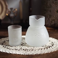 1950年復古玻璃水壺和玻璃杯組合