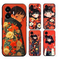 Vivo S1 Pro X80 V7 S1 T1 5G Y50 Y30 Y30I Y75 Y91 Y91C Y95 Y91i 1811 1816 PLUS LITE PRO 4G 5G Chinese style girl Phone Case