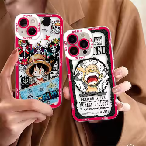 One P-Piece Luffy Nami Cover Clear Phone Case For iPhone Apple 17 17E AIR 16E 16 15 14 12 13 11 Pro 