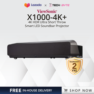 Viewsonic X1000-4K+ | 4K HDR Ultra Short Throw Smart LED Soundbar Projector