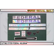 FEDERAL HOLOGRAM STICKER CUTTING DECAL