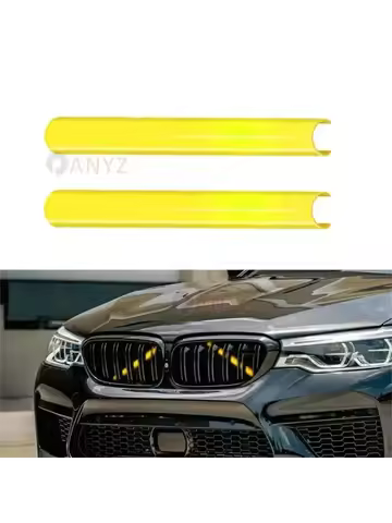 2pcs Car Front Grille Trim Strips Cover Frame Sticker For BMW E60 E61 F20 F10 F30 X3 F25 G01 G30 G20