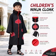 Anime Akatsuki Cosplay: Embroidered Ninja Cloak Costume — Headband Accessories for Adults & Kids — H