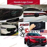 [READY STOCK]Honda HRV 2022-2024 Honda Logo Emblem Carbon Fiber Piano Black Red Logo Front and Rear 