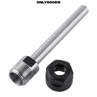 ONLYGOODS Collet Chuck Holder, C12-ER16-100L Straight Shank Straight Shank Tool Holder, CNC Lathe Mi