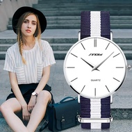 SINOBI Top Luxury Brand Fashion Unisex Fashion Wristwatches NATO Strap Durable Nylon Strap Geneva Ultra thin Quartz Clock Watch SYUE
