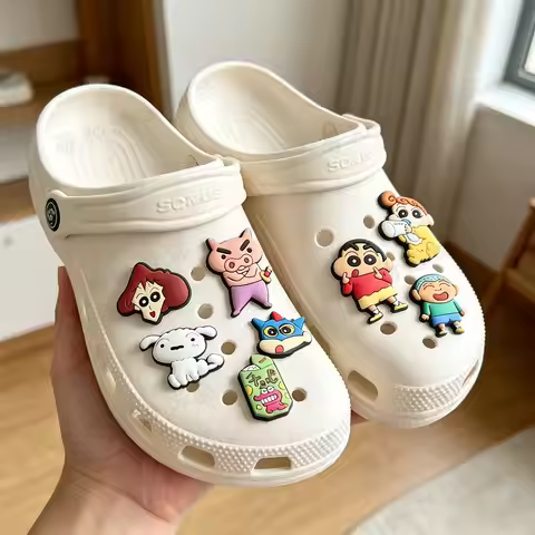 Crayon Shin-chan shoe charms DIY accessories, removable flower shoe decorations, cute gift for frien
