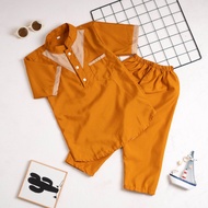 setelan anak laki laki terbaru koko kurta anak pariasi dada polos v usia 1-10 tahun