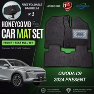 【JC9-3P】EV WORLD JAECOO OMODA C9 (PETROL) Car Floor Mat JAECOO OMODA C9 Honey Comb Car Carpet (2024 
