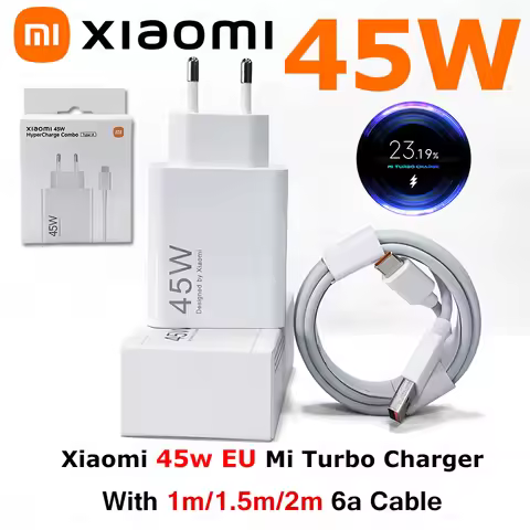 Xiaomi 45W Original Charger EU Turbo Fast Charging Adapter 6A Type C Cable Mi Pad 8 7 11T 10T POCO X