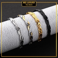 Gelang Tangan Bracelet  Emas Korea Emas Bangkok Gelang Lelaki Gelang Perempuan Bangles Besi Stainles