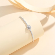 Lanme Jewelry Moissanite S925 0.5CT Gelang Pacar Wanita Dengan Gaya Yang Sama Gelang Terbuka Gelang 