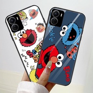 B-27 Sesame Street Casing for Redmi Note 9T A5 9A 7 A1 A2 Pro Tempered Glass Case