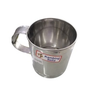 1.5 Litre Stainless Steel Mug 5"/Cawan Besi / Teh Tarik Big Mug With D Shape Handle Restaurant Heavy