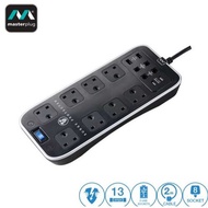 [LOCAL] MASTERPLUG SURGE PROTECTOR 8-PLUGS 2M EXTENSION SOCKET (SRPTU82PB2-MPA)