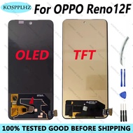 Tf/oled สำหรับ Oppo Reno 12F CPH2637 5G/12FS สัมผัสหน้าจอ LCD ประกอบ Reno12f CPH2687 4G/เปลี่ยนได้