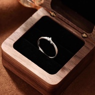 Pure silver 999 ring female acacia lilac flower al 足银999戒指女相思丁香花朵通体纯银指环活口高级感风戒子1030YSJZ