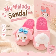 HM0933 CARTOON SANDAL MY MELODY PLUSH SANDAL WOMEN SLIPPER SELIPAR 卡通拖鞋