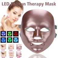 7 Colors LED Mask LED Photon Facial Light Mask With Neck Therapy Skin Rejuvenation Face Lifting Anti Acne Wrinkle Skin 110V-220V