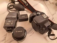 Canon 700D body EFLens 50mm F1.8 +Hoya Filer 52mm UV + Nissin Flash + ballon