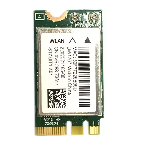QCNFA335 FOR Dell Wireless DW1707 WLAN WiFi 802.11 b/g/n + Bluetooth 4.0 NGFF Card VRC88 Latitude 33
