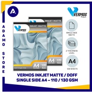 Matte Doff Inkjet A4 Photo Paper - Vermos Inkjet Paper Single Side 110 / 130 gsm