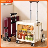 Salvo Foldable Trolley Shopping Cart Large Capacity Trolley With 4/8 wheels Multifunctional Cart for