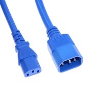 Bule 14AWG SJT AC สายไฟ 15A 250 V IEC 320 C14 ปลั๊กตัวผู้ TO C13 ที่ตัดแบบคู่สายต่อขยายสำหรับ PDU UP