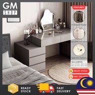 GMSHOP 130cm/170cm Modern Minimalist Dressing Table With Side Cabinet Without Mirror Bedside Makeup