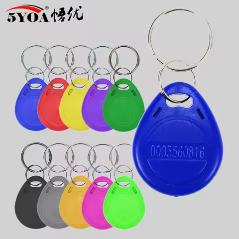 50pcs Read Only RFID 125KHz Tag Color TK4100 EM4100 Proximity Keyfobs Tags Key Card Chip for Access 