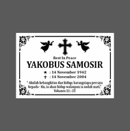 Batu Nisan Granit Murah 30x20 Kristen