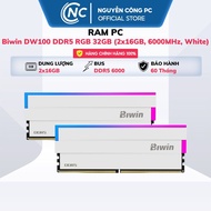 RAM Biwin DW100 DDR5 RGB 32GB (2x16GB, 6000MHz, White) -
