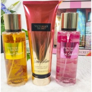 (Combo 3pcs)💗Victoria's Secret💗 Coconut Passion, Pure Seduction, Temptation Perfume Lotion and Body Mist 250ml, 236ml