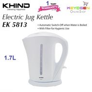 (READY STOCK) KHIND EK5813 electric kettle 1.7 Litre - water level indicator