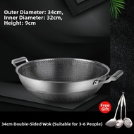 Non Stick 316 Stainless Steel Wok