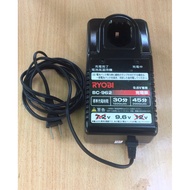 RYOBI Charger 9,6V - 2.2A. Nickel Battery Charger. 100V electricity. RYOBI 9,6V charger from Japan