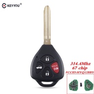 KEYYOU For Toyota Camry Avalon Corolla Matrix RAV4 Venza Yari 4 Button Remote Key Fob ASK HyQ12BBY 3
