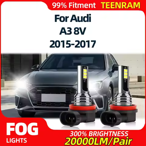 2Pcs Canbus No Error H8 H9 H11 LED Fog Lights 20000LM Auto Fog Lamps 6000K White Plug And Play For A