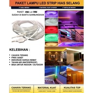 5050 LED Strip Lights Package 5050 10M-15M-20M-25M-30M (strip lights + Socket) 5050 Cafe Decorative 