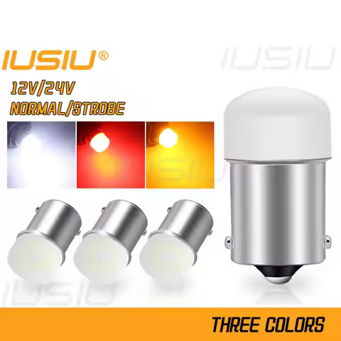 IUSIU 2PCS 12V 24V 1156 1157 Strobe Flash Car Light P21W Led Bulb BA15S BAY15D R5W R10W P21/5W Truck