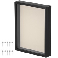 Wood Memorabilia Memory Box Front Open Magnetic Shadow Display Case for 3D Itme Photo Keepsake Memor