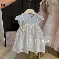 Girls Dress Set 2025 Children's Baby Fashionable Vest Slings Stands Wearing Princes女童连衣裙套装2025儿童宝宝洋气
